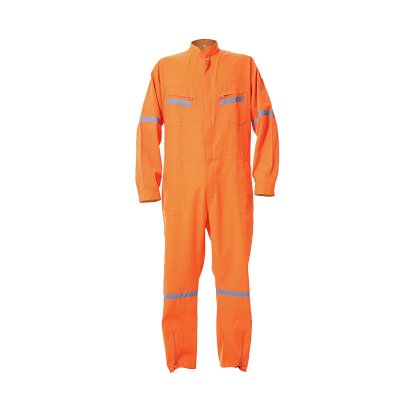 Wholesale High Quality One-piece Overalls Waterproof Orange Stitching Safety Clothing