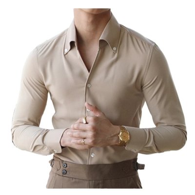Wholesale Men Shirt Men's Long-sleeved Slim-free Solid Color Professional Business Dress White Men's Suit Shirts