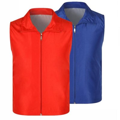 Custom Wholesale Polyester Sleeveless Logo Volunteer Work Vest for worker