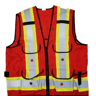  High visibility 120g polyester orange safety vest for works
