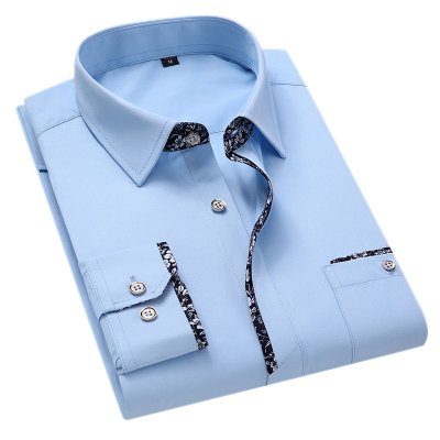 Wholesale Custom Designer 2023New Men's Floral Print White Long Sleeve Shirt Business Casual Slim Long Sleeve Shirt