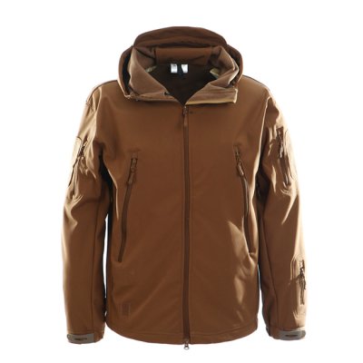 100% polyester Brown Soft Shell Jacket